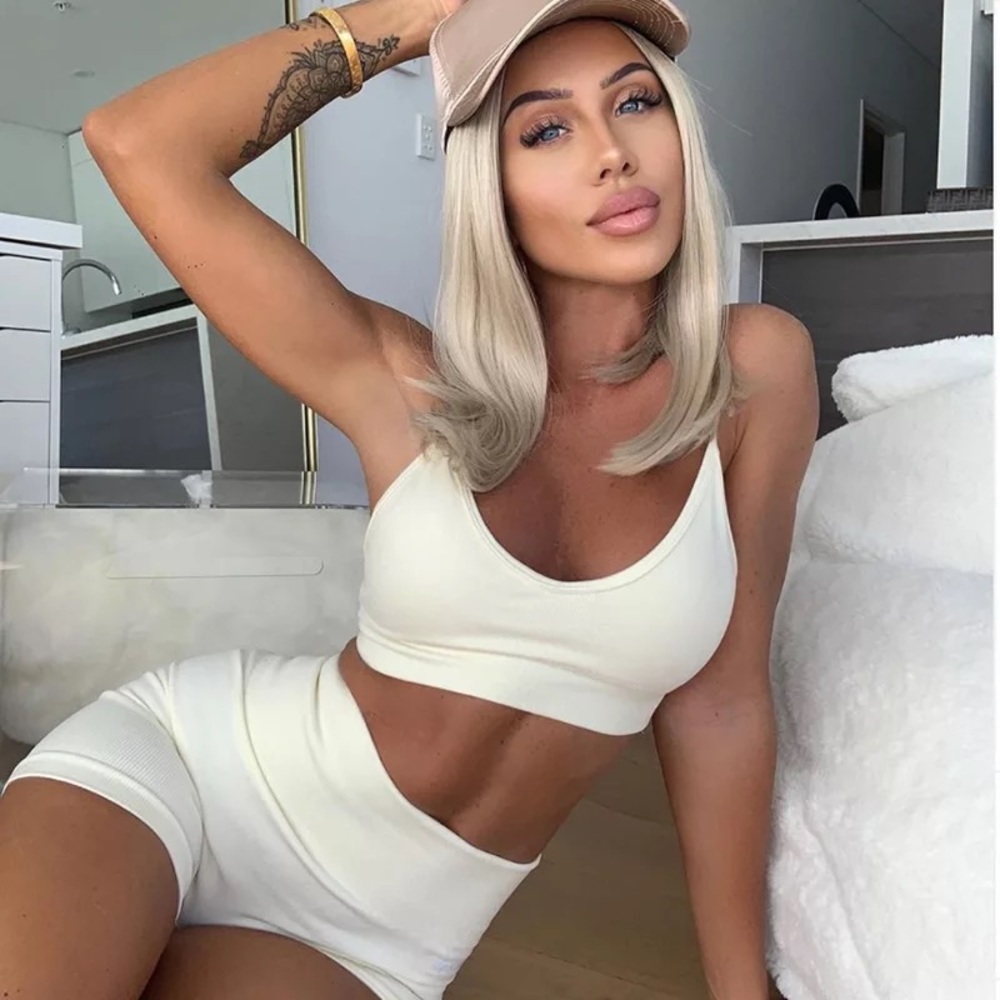 Spaghetti Strap Crop Top with High Waist Shorts